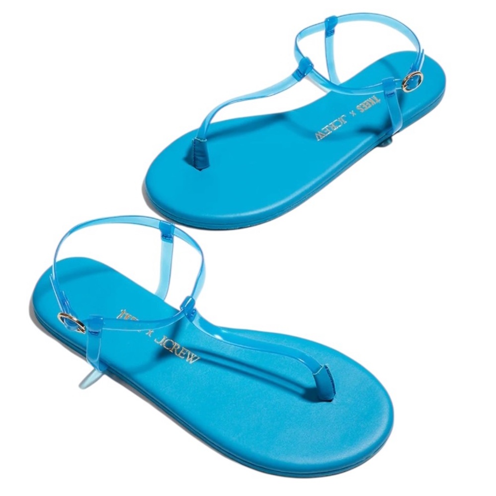 Tkees x JCREW Mallorca Mirage Thong Jelly Strap Sandals Size 7 - Picture 2 of 8
